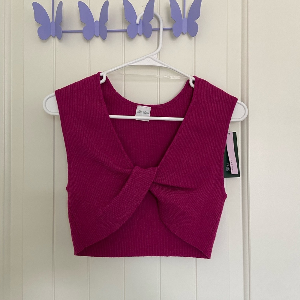 NWT‎ | Wild Fable women’s knitted twist crop top — large